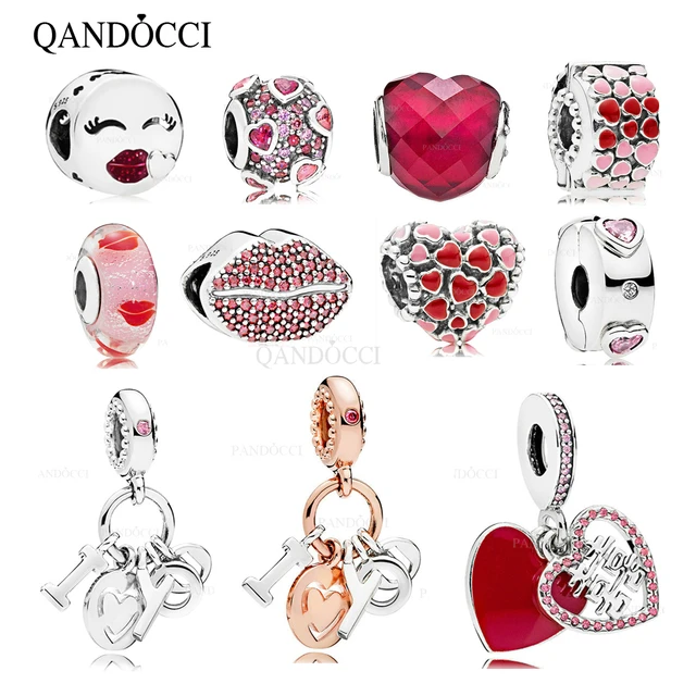 QANDOCCI 2018 Valentine's Day Fit Original Pandora Charms Bracelet 925  Sterling Silver LOVE Heart Cup Beads For Women Berloque - AliExpress