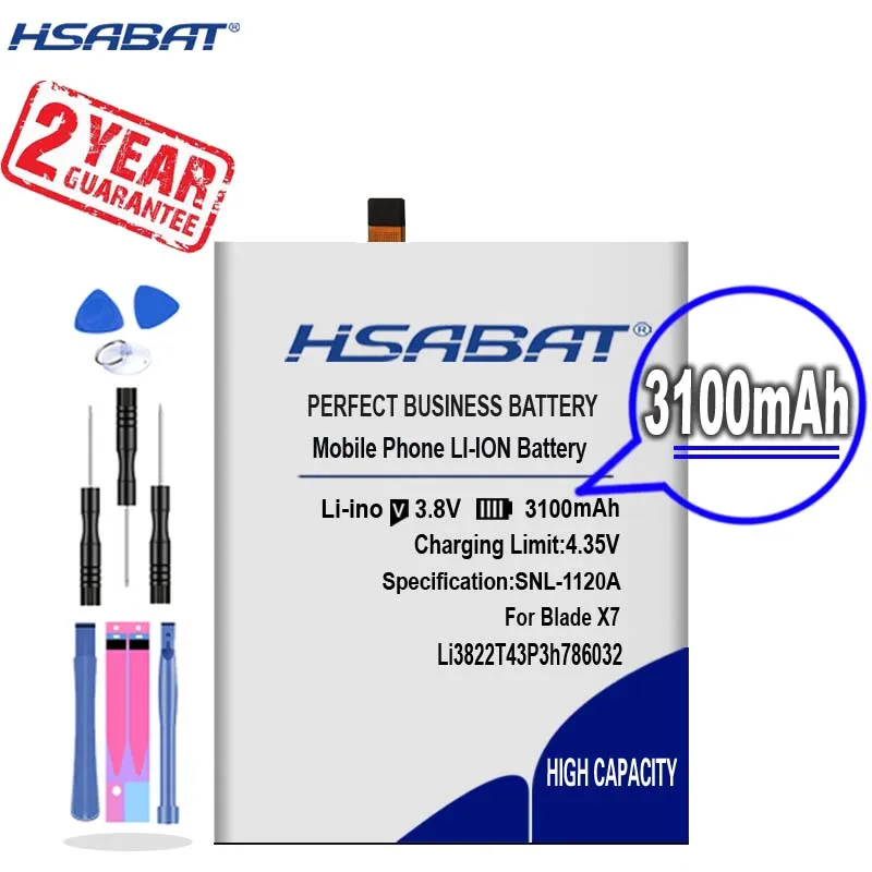 Новое поступление [HSABAT] 3100mAh Li3822T43P3h786032 Аккумулятор для Orbic-RC-501L ZTE Blade V6 D6 X7 |