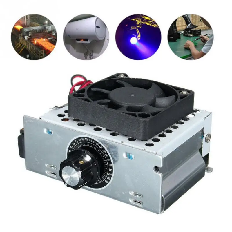 

4000W High Power Digital Parts Durable Thermostat Motor Speed Control Semiconductor SCR Universal Dimmer Voltage Regulator