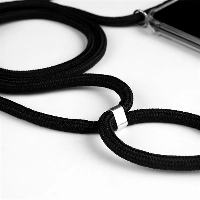 Роскошный прозрачный чехол для телефона через плечо Ketting Koord Lanyards Met Touw Voor iphone 6 6S 7 8 Plus X XR XS 11 Pro Max bay