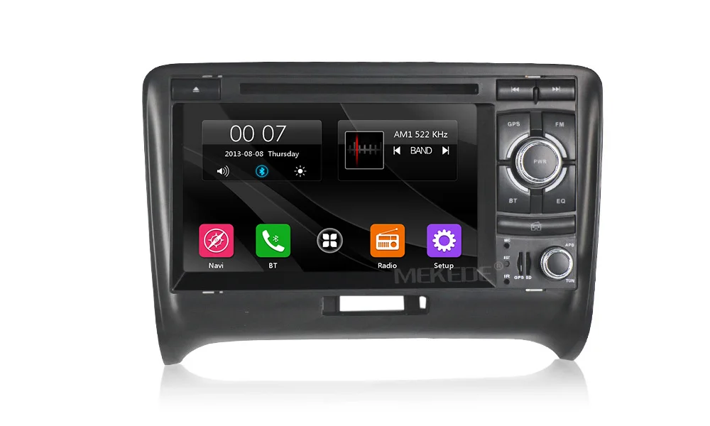 MEKEDE емкостный экран 2 Din 7 дюймов Автомобильный dvd-плеер для Audi TT MK2 8J 2006 2007 2008 2009 2010 2011 2012, gps, радио, BT