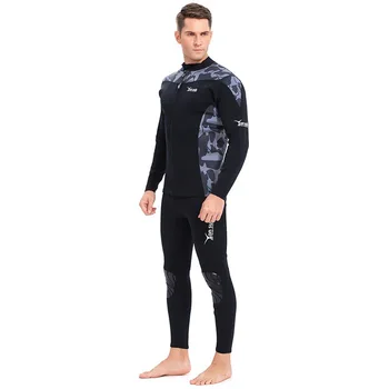 

2mm split wetsuit, warm split wetsuit, long sleeve jacket, wetsuit top