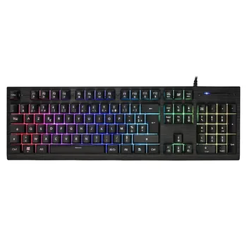 

ZIENSTAR AZERTY French RGB Wired Gaming Keyboard Mechanical-Feeling 19 Keys Anti-Ghosting LED Backlight for PC,Metal Shell