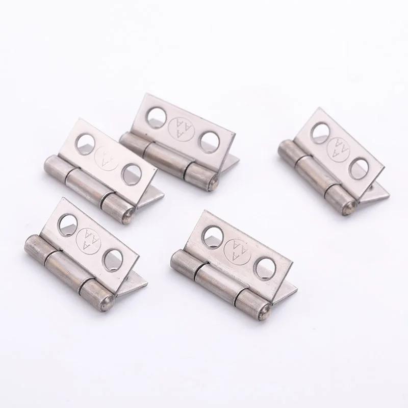 20PCS Stainless Steel 3A Small 1 Inch Furniture Hinge Hinge Length Is about 25mm Width 25mm Thickness 1.05mm Suitable for Doors