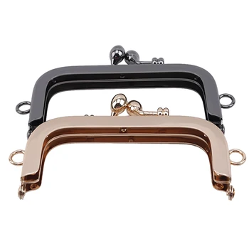 

1PC Vintage Metal Frame For Purse Bag Sewing Bronze Tone With Metal Ball Clasp Metal Kiss Clasp Lock Bag Accessories 10.5cm
