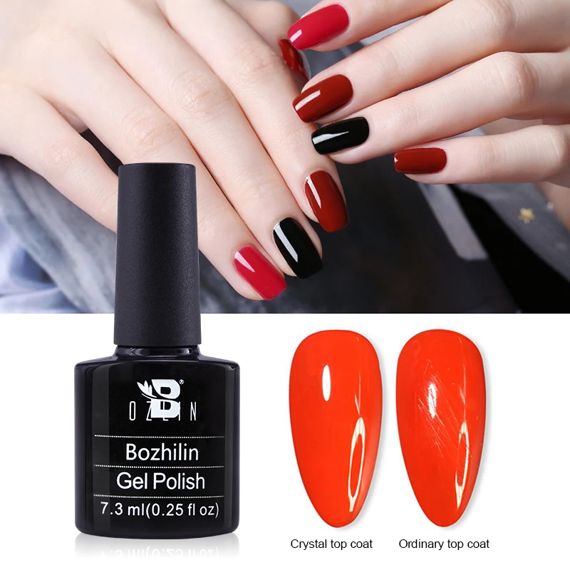 

Bozlin 7.3 ml Crystal Top Coat Soak Off LED UV Gel Nail Polish Long Lasting Gel Varnishes Manicure Nail Art Tool Function Gel