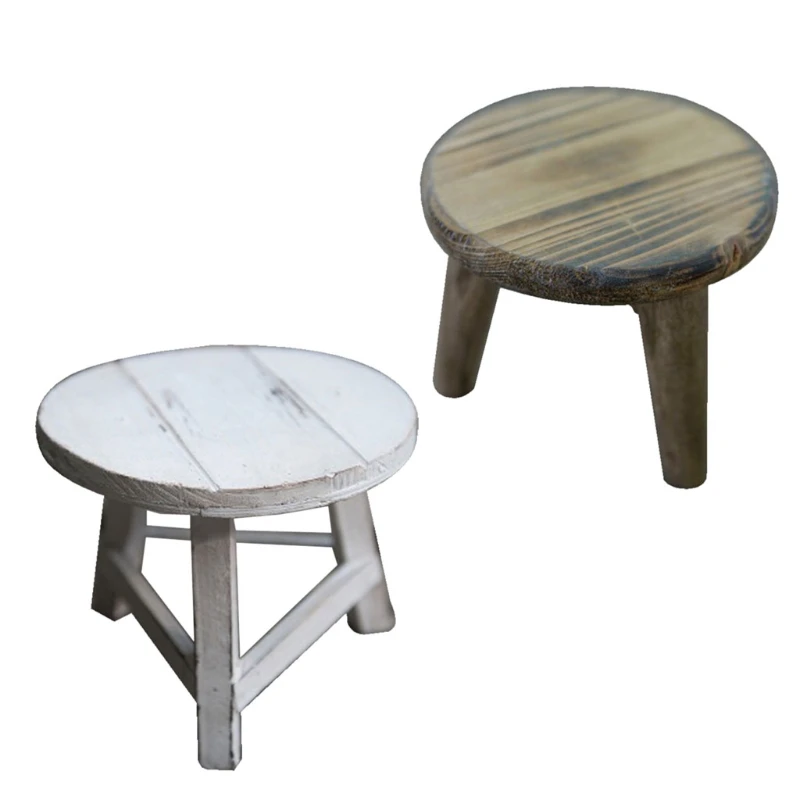 Accesorios de fotografía recién nacido Mini escritorio de madera mesas de té bebé Foto posando de madera accesorios de fotografía