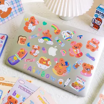 

Korean Cartoon color Bear Candy Sticker DIY Scrapbooking happy planner Junk Journal Stationery Toy Seal Decoration sticker