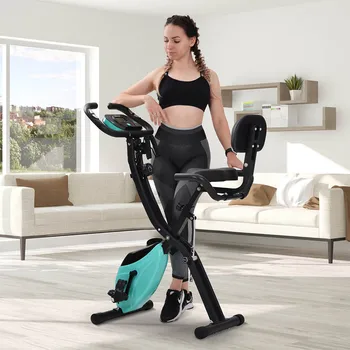 

X-Bike Fitness Equipment Exercise Bike Foldable 4-In-1 Fitness Design Standing And Recumbent Magnetic Exercise Bike Blue