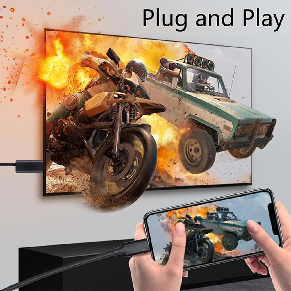 2 м тип-c к HDMI кабель адаптер 4K HD 60 Гц конвертер Plug Play кабель