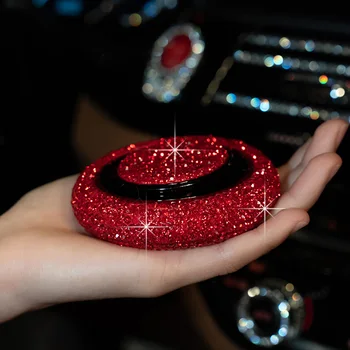 

Cute Car Air Freshener Crystal Diamond Car Parfum Flying Saucer Solid Fragrance Diffuser Car Accessories Interior Decoration