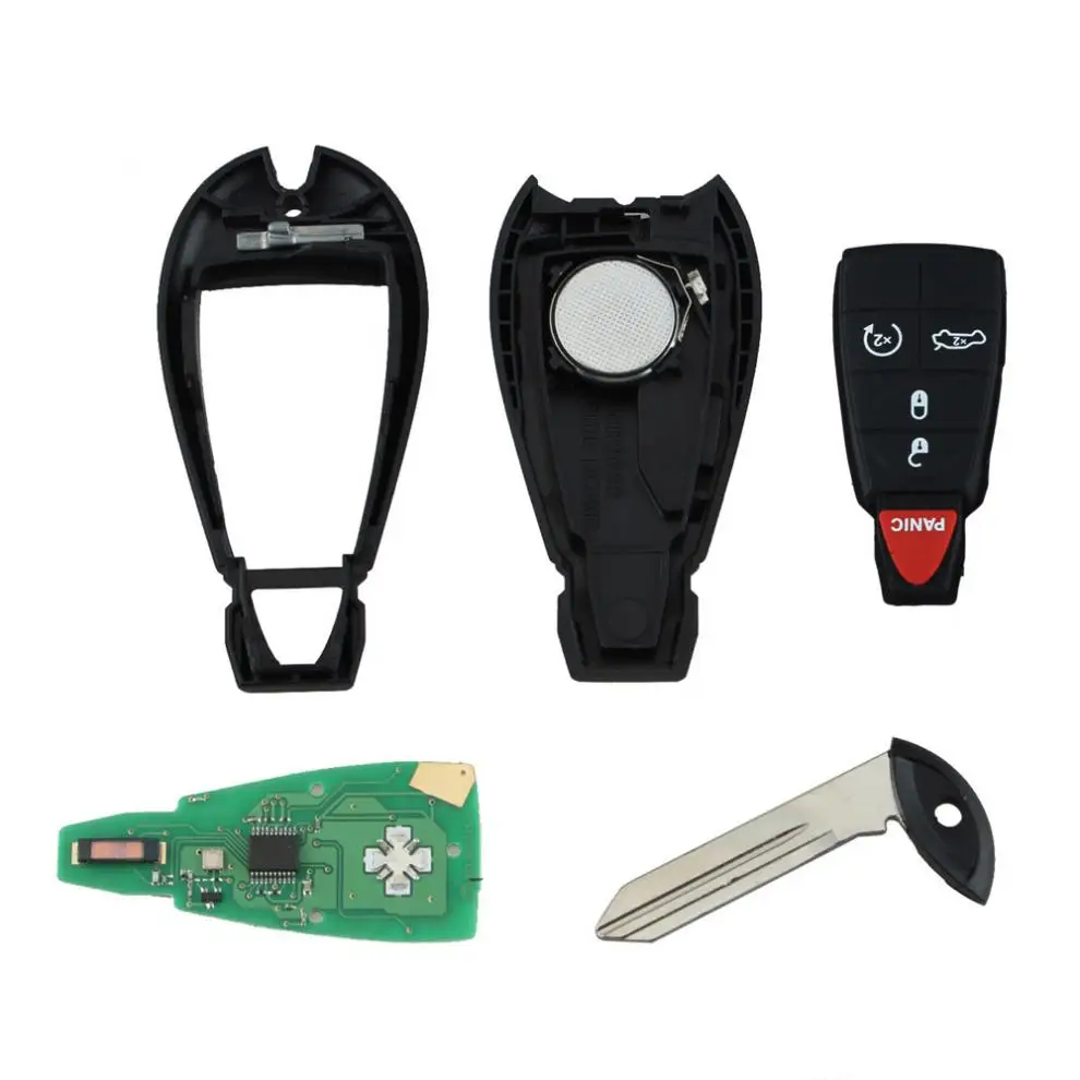 

5 Button Car Remote Key Keyless Entry Car Key Fob Trunk Remote Start Fit for Chrysler Dodge Challenger Charger 2008-2014
