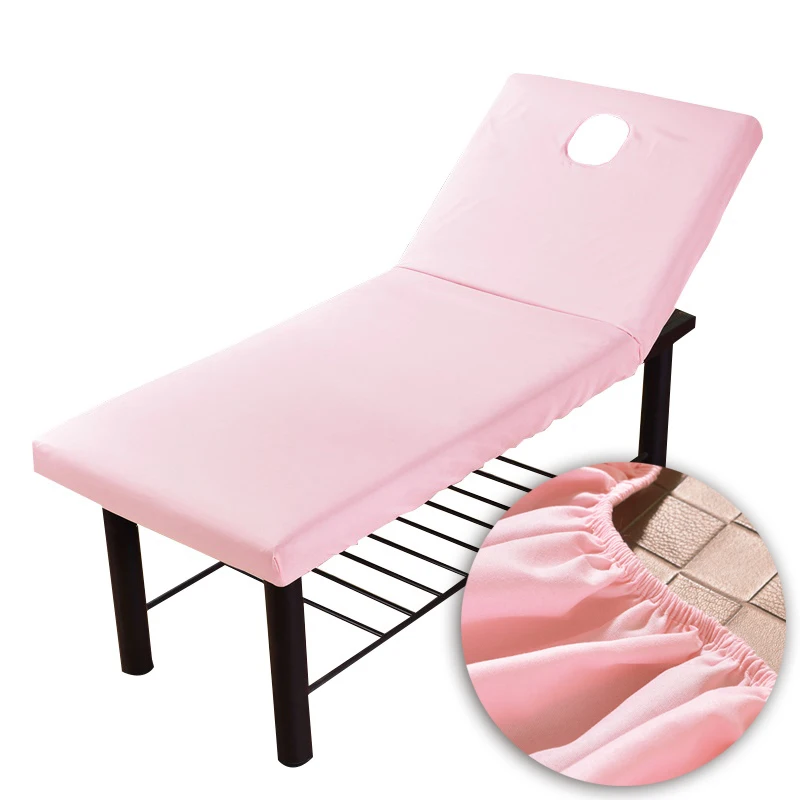 Universal Soft Elastic Fitted Bed Cover, Beauty Salon Massage Sheet, Body SPA Treatment Bedsheet with Hole, Sabanas Para Cama 6