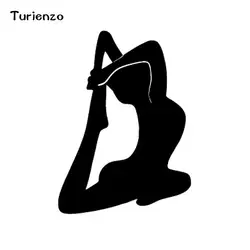 Turienzo 10,5*14,5 см интересный Йога, гимнастика Спорт виниловая наклейка силуэт автомобиля стикер черный/белый украшения CT-1897