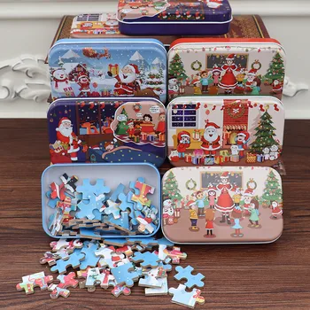 

Merry Christmas Toys 60 Pcs Puzzle New Year Decor 2021 Kids Gifts Christmas Decorations for Home Xmas Navidad Home Decor Kerst