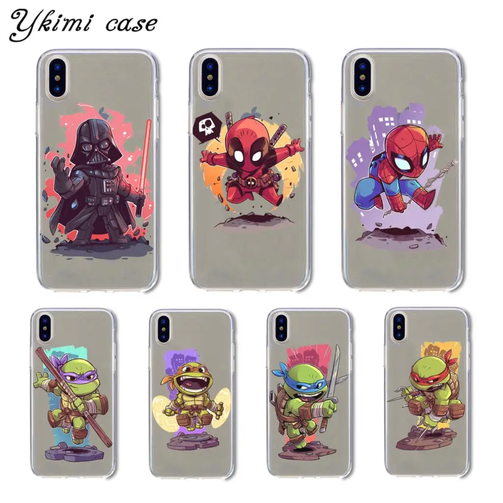 

For Iphone 5 S Se 6 S 7 8 Plus X Xr Xs Max 11 Pro Max Case Luxury Soft Silicone Phone Case Cute Q Version Of Superhero Cover