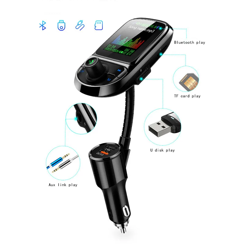 

Многофункциональный Автомобильный MP3-плеер Qc3.0 с функцией быстрой зарядки