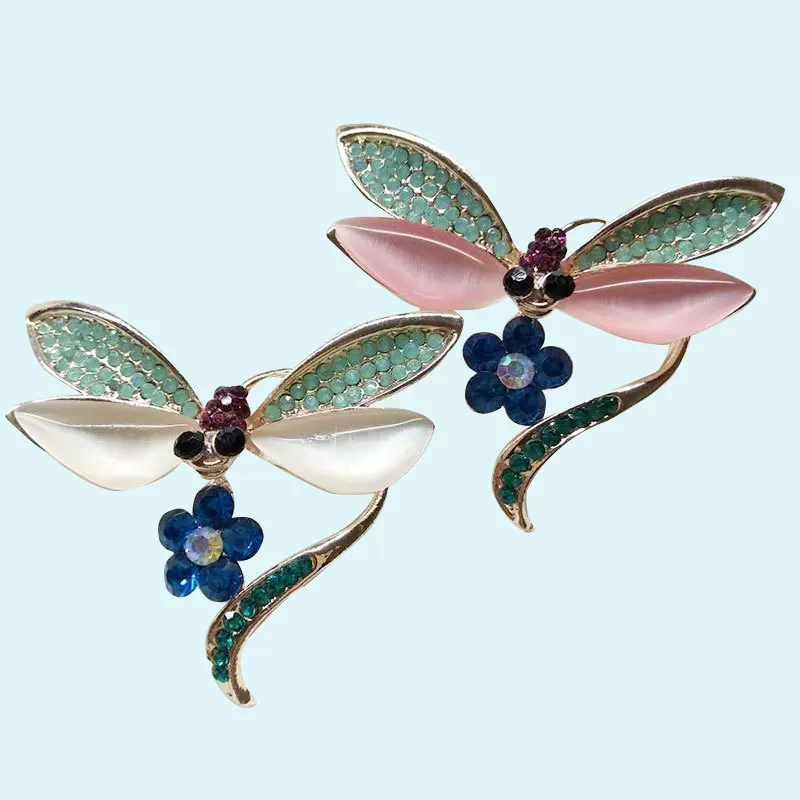 

New Style Korean-style Opal Brooch Fashion Dragonfly Brooch Creative Garment Accessories Hot Sales Accessories Manufacturers Who