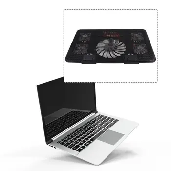 

Laptop Chill Mat With LED Fans Silent Notebook Computer Cooling Stand