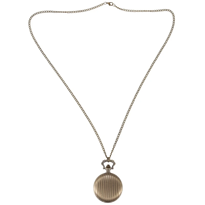 

Striped Pocket Watch Large Stripe Simple Antique Casual Men's And Women's Quartz Pendant Pocket Watch