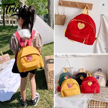 

Lovely Kids Backpack 1-3 Years Children Schoolbag for Boys Girl Cartoon Peach Heart Pattern High Capacity Fashion Solid Backpack