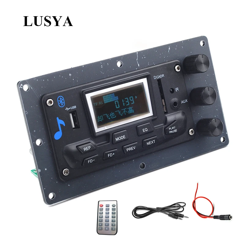 Lusya TPA3116 Bluetooth 50 Вт * 2 streo аудио усилитель плата с цветным экраном Spectrumt для