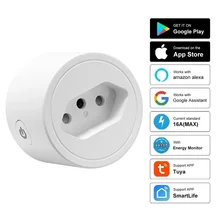 Brazil Wifi Smart Plug 16A Smart Socket With Timer Power Monitor SmartLife APP Voice Control Works For Google Home Alexa