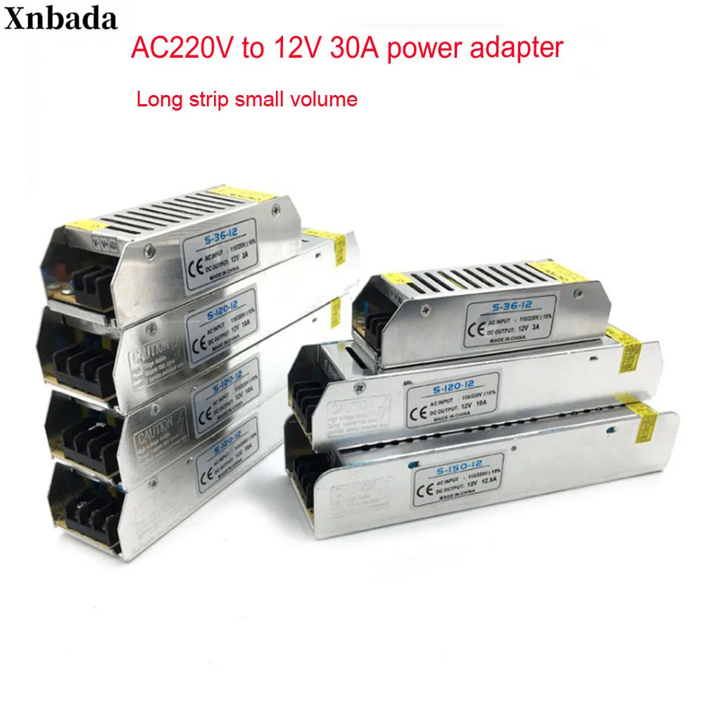 AC220V до 12V 30ALED лампа с переключением источника питания Железный корпус конвертер Безопасность Мониторинг адаптер питания