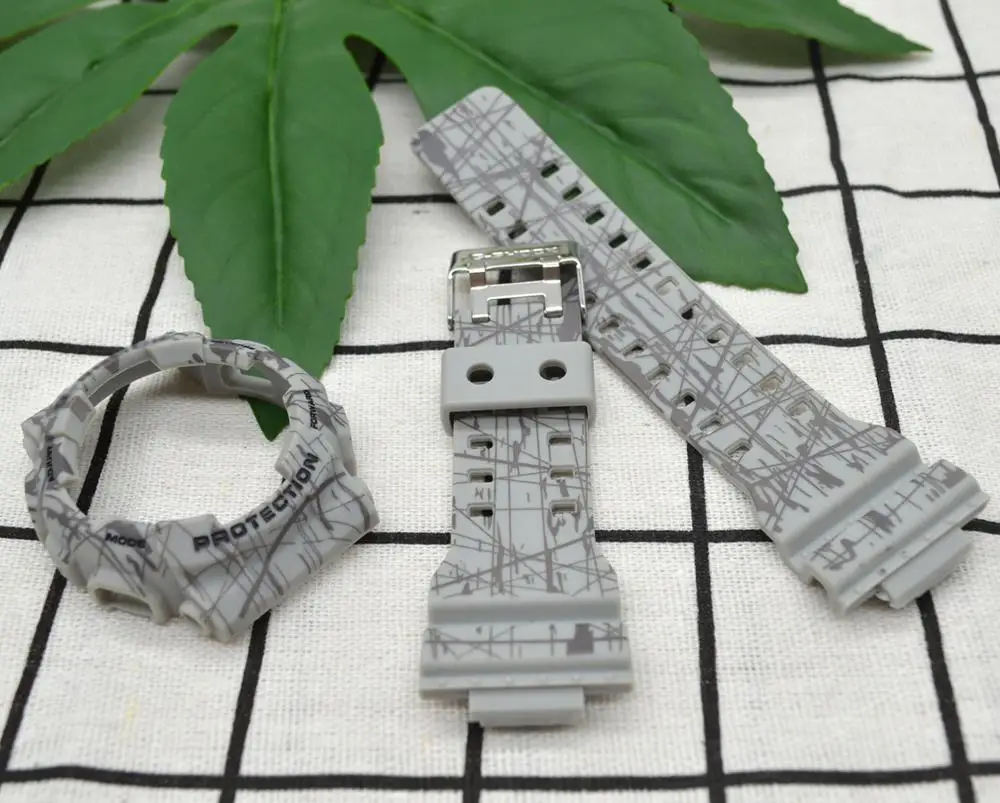 Сменный ремешок для часов ободок Обложка совместимая с Casio G Shock GA 100/ 110/ 120 GD 100/110/120