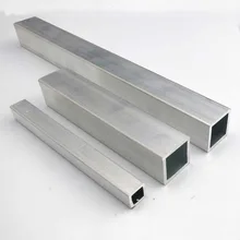  6063 Square Metal Aluminium AL Tube Pipe 10x10mm 20x20mm Customized Length DIY Material for Model Part Accessories DIY Car Frame 