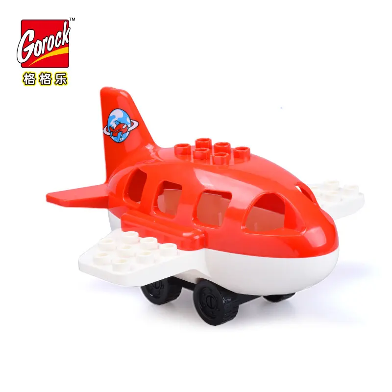 Duplos самолет аэропорт модель самолета фигурка большой строительный Набор кубиков