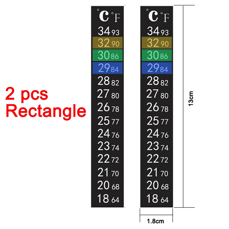 3D цифровой электронный измерение температуры Аквариум высокой точности без напряжения термометр Температура наклейка Стик - Цвет: Rectangle