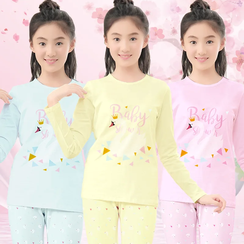 

Термобелье для девочек, Осеннее, тонкое, с принтом