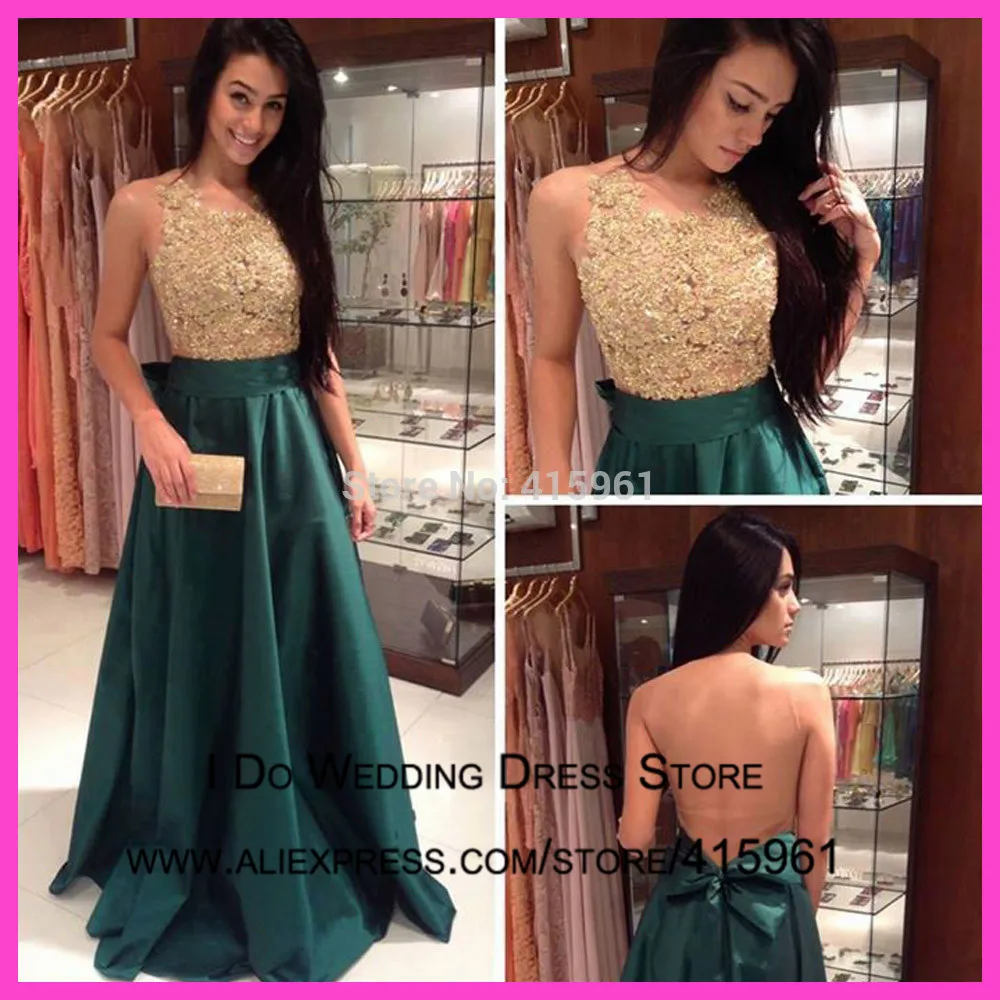 

free shipping 2019 robe de soiree Perfect Lace Crew Open Back Tank Floor Length Prom Gowns Vestido de Festa Evening Dress
