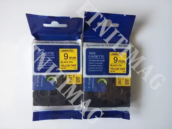 

3 Pcs ink cartridges Printers tz tze compatible label tape AZe-621 Black ON Yellow For P touch PT-D200 Label paper tags maker