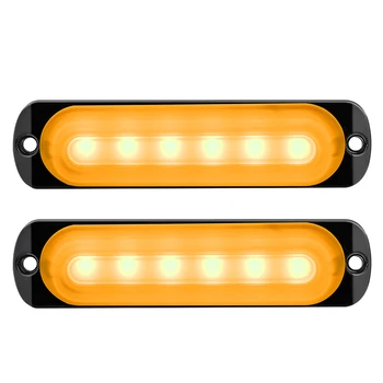 

10PCS Light Car Yellow 6LED Auto Truck Fog Light Off-road Urgent Signal