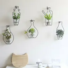 Decorative Shelves Vase Flower-Racks Iron-Frame Dried Wall-Hanging Plant Creaive Homeart