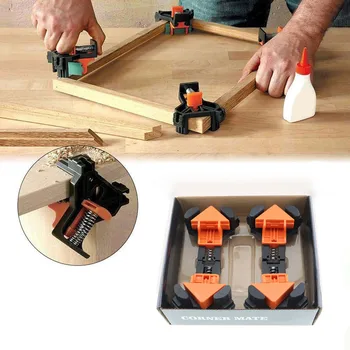 

90 Degree Right Angle Clamp Wood Fixing Clips Picture Frame Corner Clip Woodworking Tool Furniture Repaire Photo Reinforcement