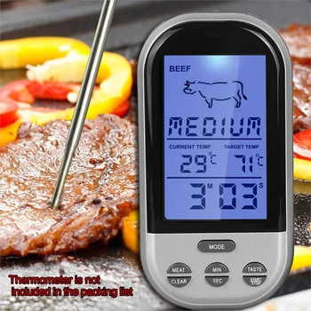 

BBQ Temperature Meter Meat Thermograph Electronic Food Probe Kitchen 100cm Stainless steel mesh cable only Probe