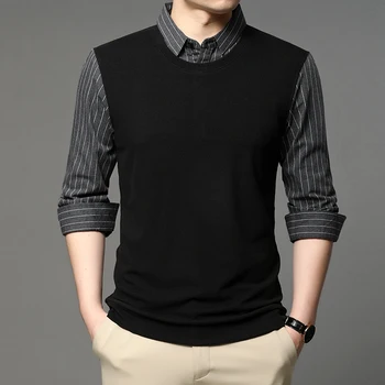 

2020 new Spring and autumn men long-sleeved sweater men's loose knitted sweaters 857