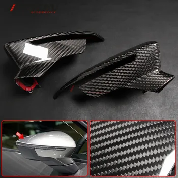 

Dry Carbon Fiber Side Wing Rearview Mirror Cap Case Shell Cover Trim For SEAT Leon III Mk3 5F 13-19 Ibiza KJ Mk5 V Arona 17-19