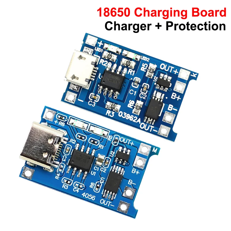 Зарядная плата TP4056 с разъемом Type-c/Micro/Mini USB 5 В 1 А 18650 литиевая батарея модуль