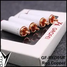 XSSH audio GF-RED05R White Shell HIFI DIY red pure copper Audio Video RCA Plug Connector Jack