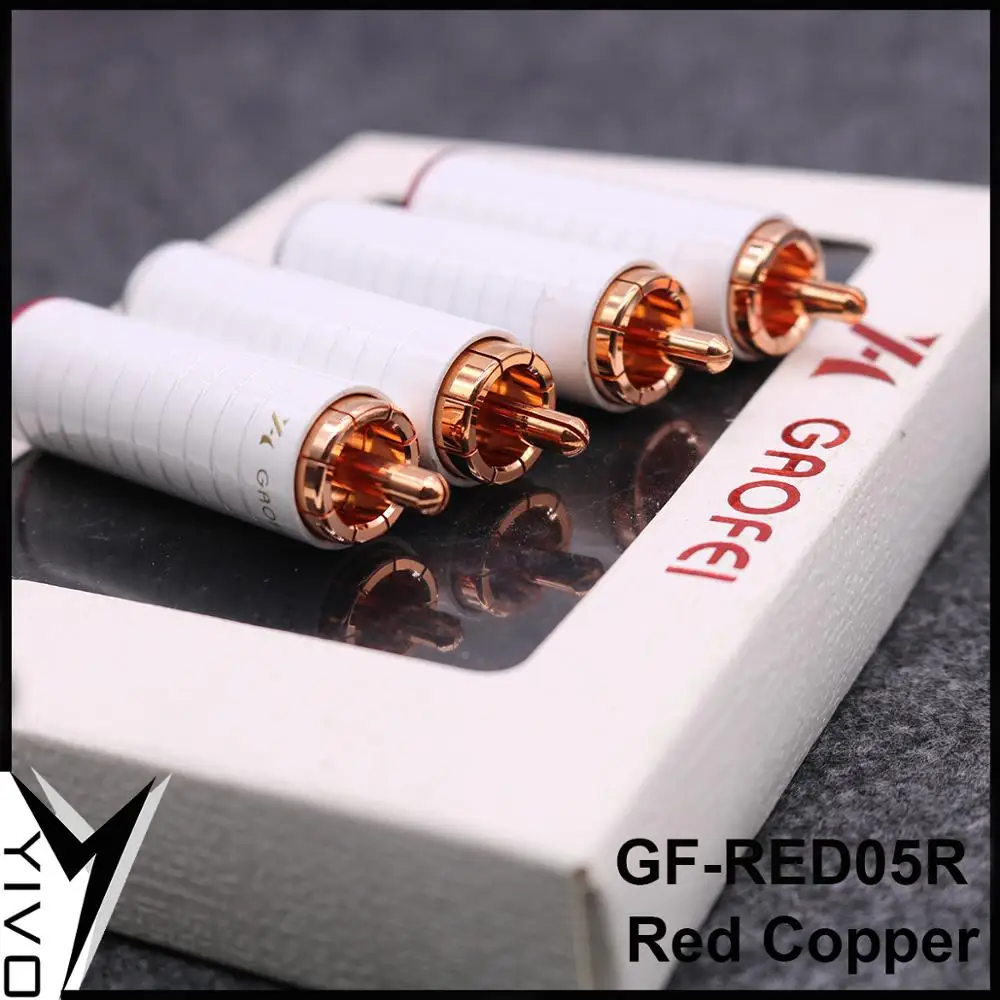 XSSH аудио GF RED05R белый корпус HIFI DIY красный чистая медь видео RCA разъем|Коннекторы и
