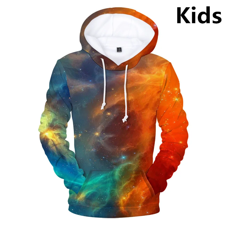 

2 To 13 Years Kids Hoodies Space Galaxy 3D Printed Boys Girls Hoodie Sweatshirt Fashion Long Sleeve Jacket Coat Teen Clothes