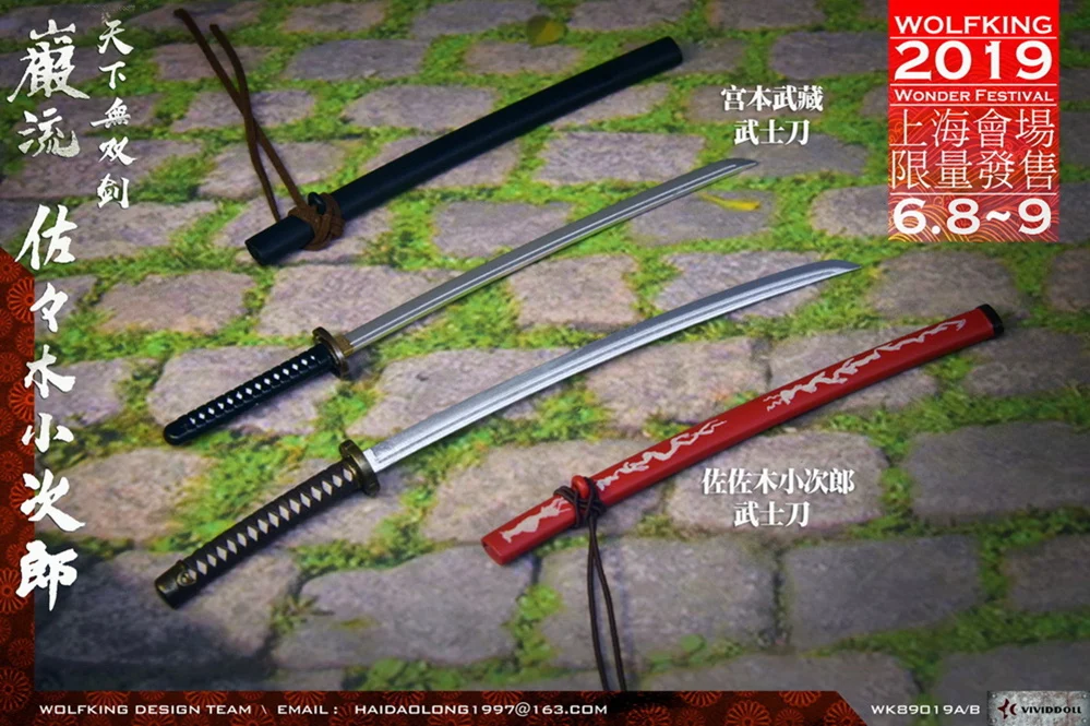 WOLFKING 1/6 Scale Sasaki Kojiro WF2019 Мужская фигурка, коллекция японских фигурок