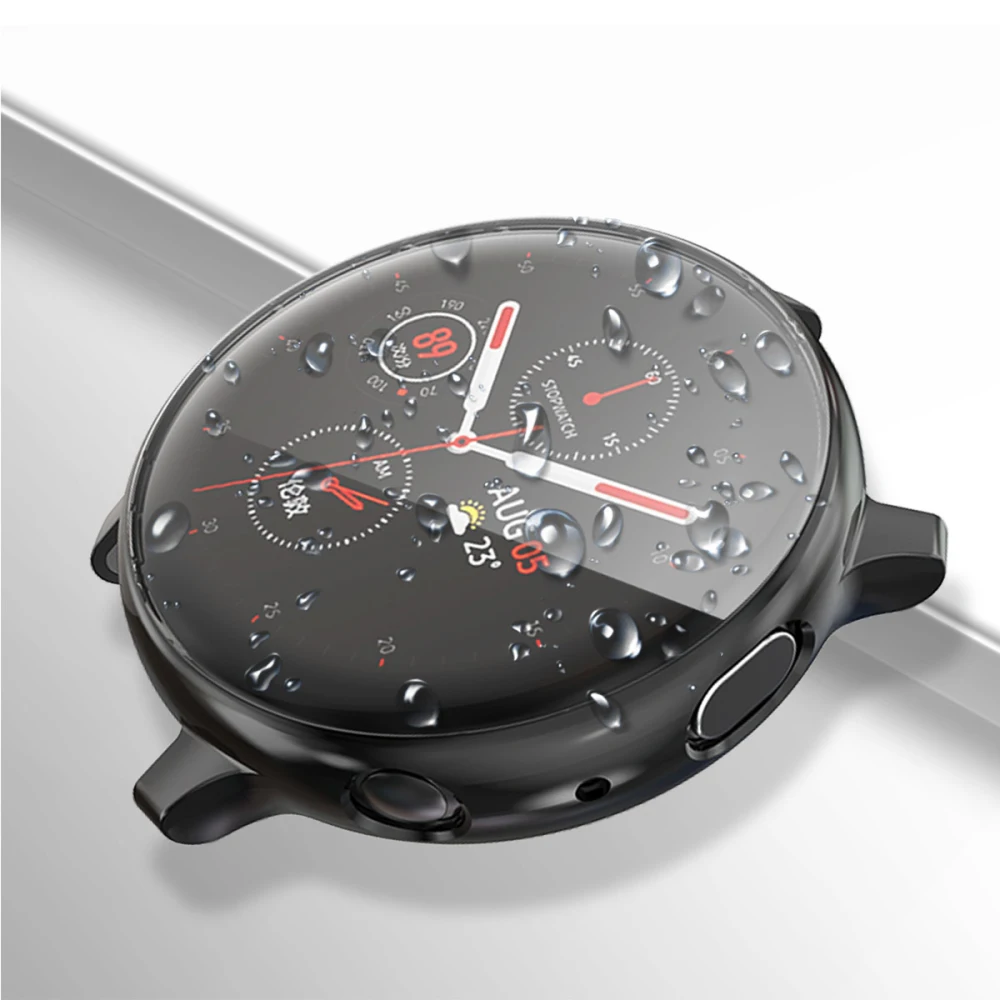 Защитный чехол для экрана для samsung Galaxy Watch Active 2 40 мм 44 мм, Полностью Защитный Мягкий ТПУ чехол для Galaxy active2 40/44