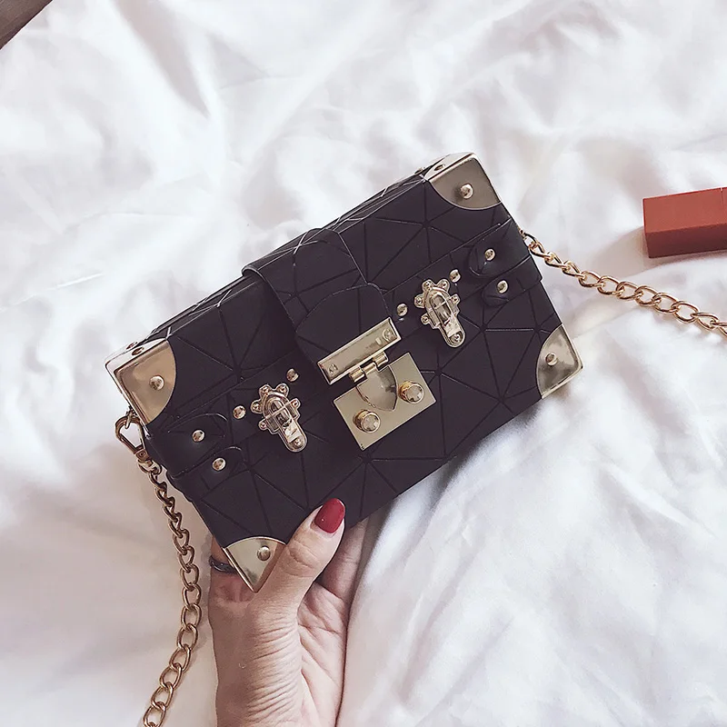 

Luxury Gold Buckle Silver Crocodile Alligator Leather Serpentine Mini Box Flap Box Bag for Women Handbag Shoudler Bag