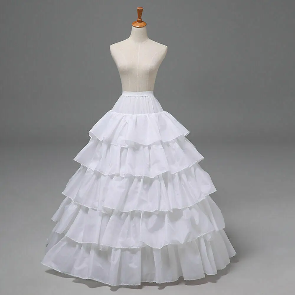 

Sensual Looking Fancy Clingy 5 Layer Long Crinoline 4 Hoop Petticoat Lolita Underskirt Bustle Cage for Girl
