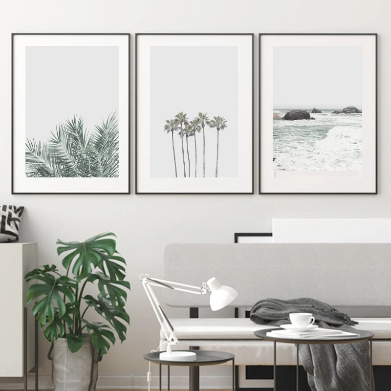 Beach Canavs Prints Wall Art Decor